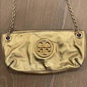 Gold Tory Burch mini bag